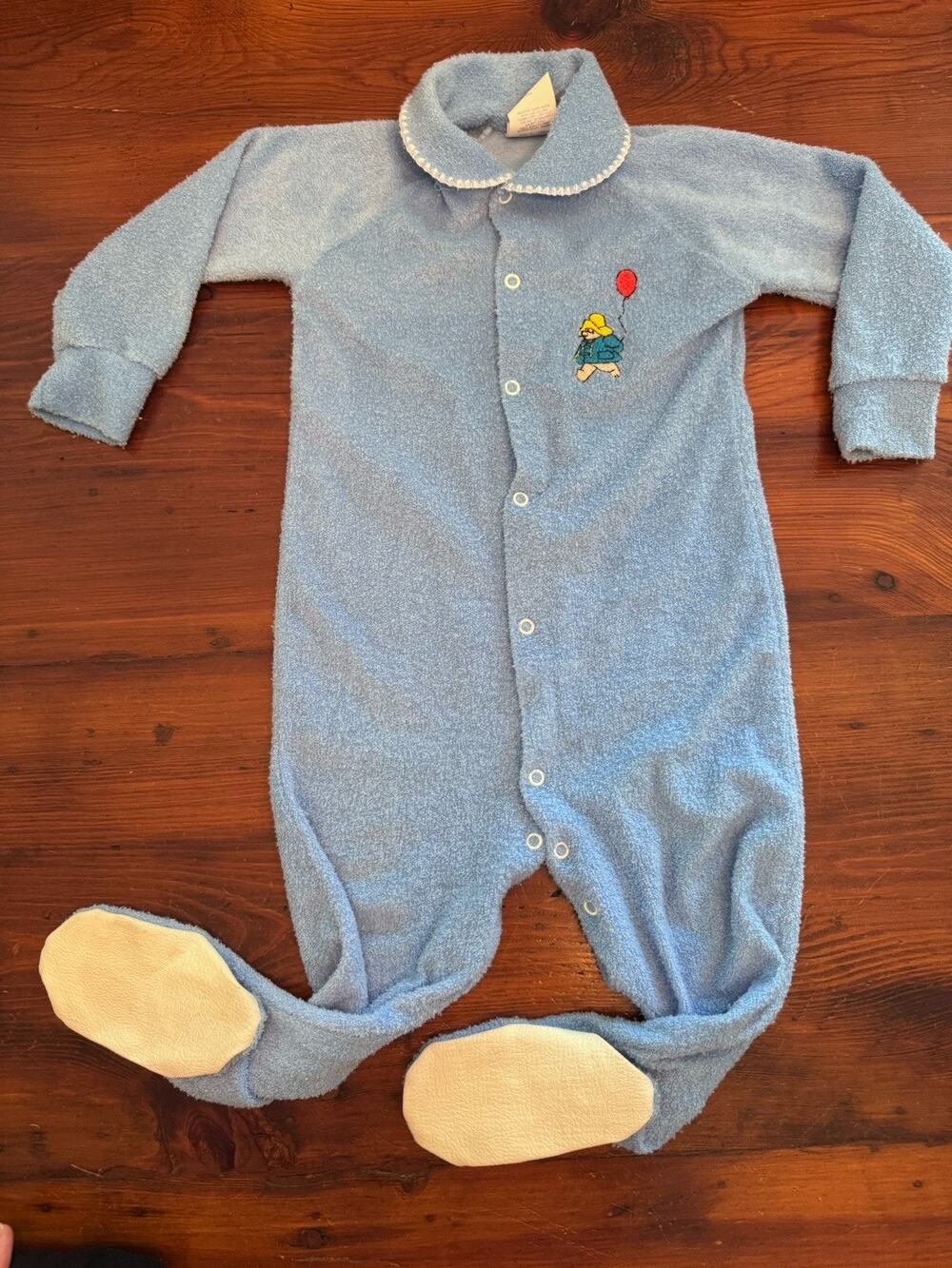 Vintage Paddington Bear Sleeper pajamas Baby Size 24 Months